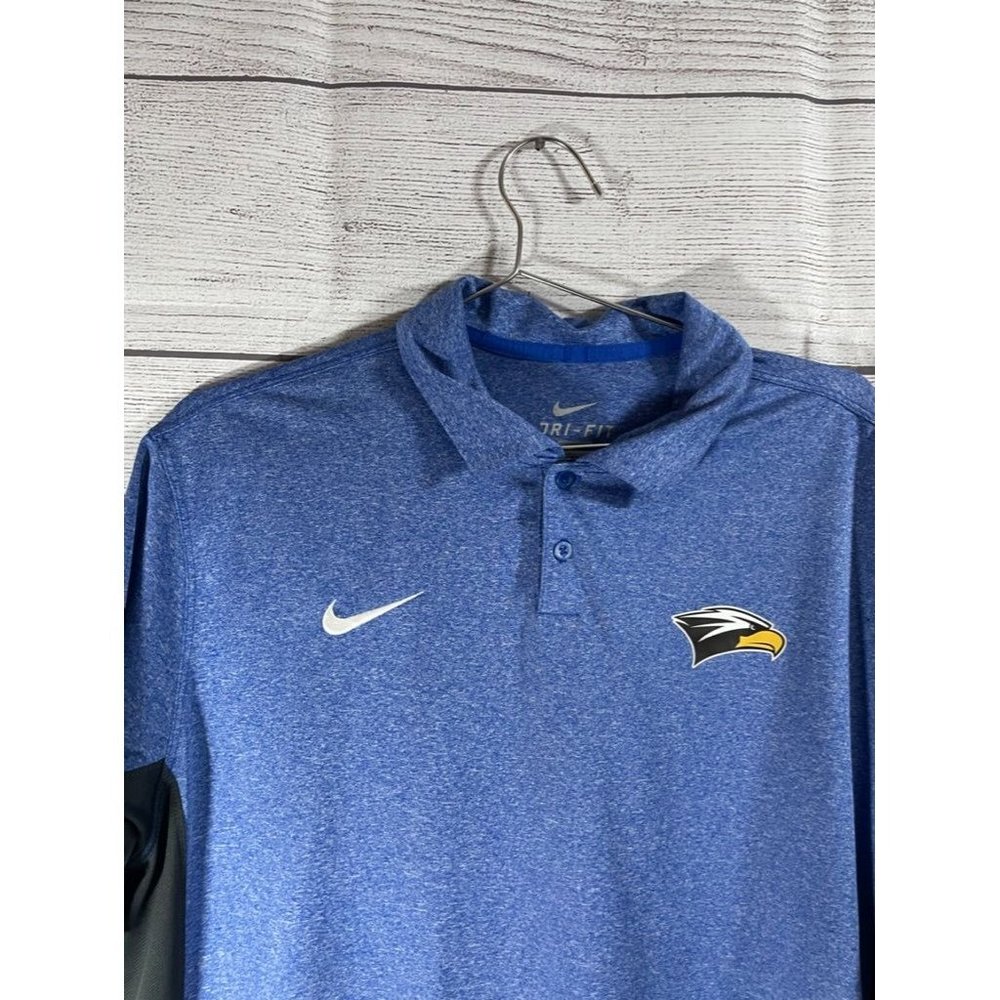 Georgia Southern Nike Dri-Fit Men's L Blue Logo Stretch Short Sleeve Polo Shirt